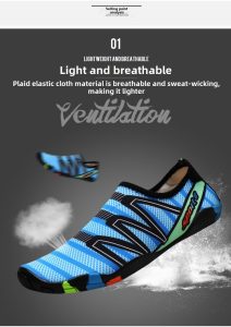 Water Aqua Shoe mesh stretch fabric breathable upper 