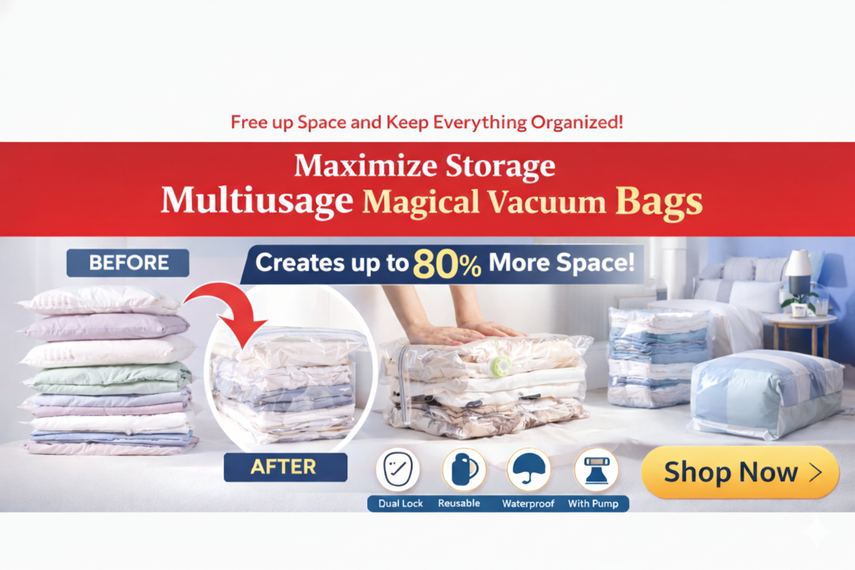 Magical Vacuum Bag multiusage storage solution